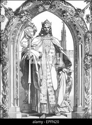 Louis IV o Ludwig IV:, 1282-1347, la bavarese, re di Germania (re dei Romani), Re di Italia e Imperatore del Sacro Romano Impero Foto Stock