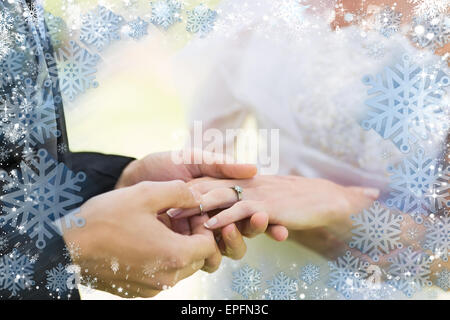 Immagine composita della cornice di neve Foto Stock