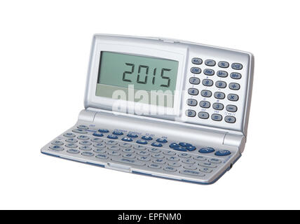 Electronic personal organizer - isolato su sfondo bianco - 2015 Foto Stock