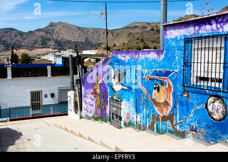 Dipinti murali, San Isidro, Orihuela, Spagna Foto Stock