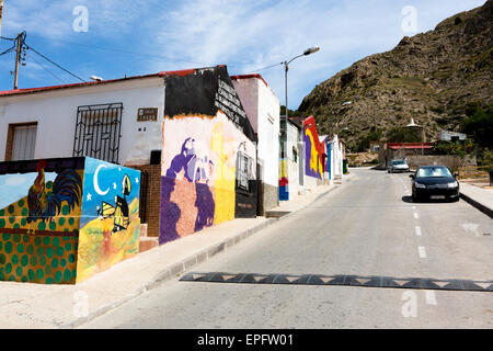 Dipinti murali, San Isidro, Orihuela, Spagna Foto Stock