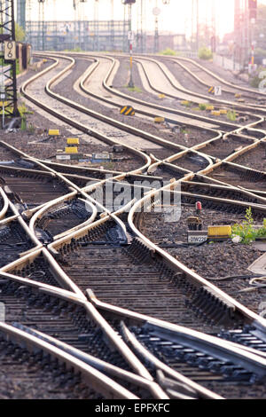 I binari della ferrovia Foto Stock