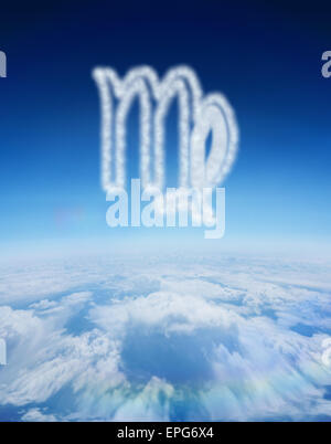 Immagine composita del cloud in forma di virgo star sign Foto Stock