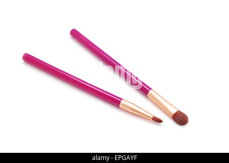 Make up pennelli su bianco Foto Stock