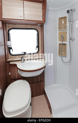 WC camper Foto Stock