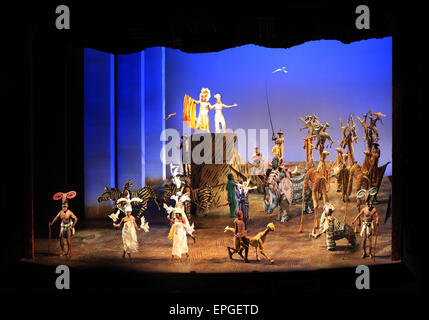 New York. Minskoff Theater. Il Re Leone Foto Stock