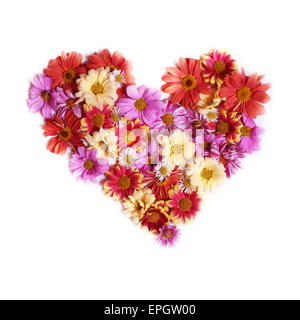 Cuore di fiori Foto Stock