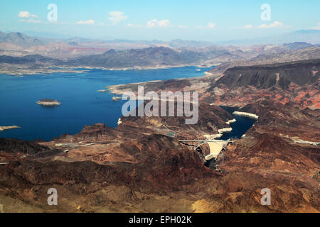 Vista aerea della Diga di Hoover Foto Stock