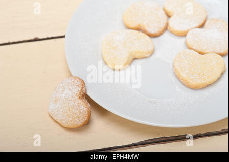 A forma di cuore san valentino frollini cookies Foto Stock