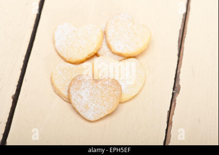 A forma di cuore san valentino frollini cookies Foto Stock