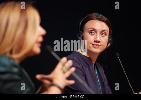 Scrittore Camilla Lackberg al Salone del Libro, fiera internazionale del libro di Maggio 16, 2015 a Torino. Foto Stock