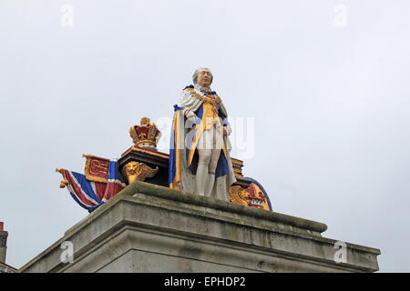 Re della statua (omaggio a George III), Esplanade, Weymouth Dorset, Inghilterra, Gran Bretagna, Regno Unito, Gran Bretagna, Europa Foto Stock