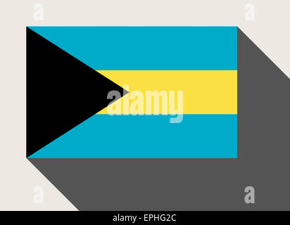 Bahamas bandiera in flat web design di stile. Foto Stock