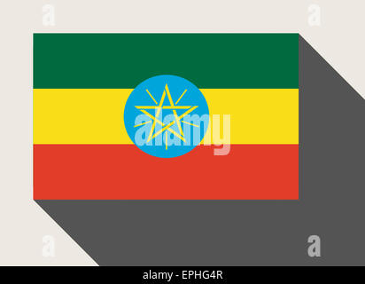 Etiopia bandiera in flat web design di stile. Foto Stock