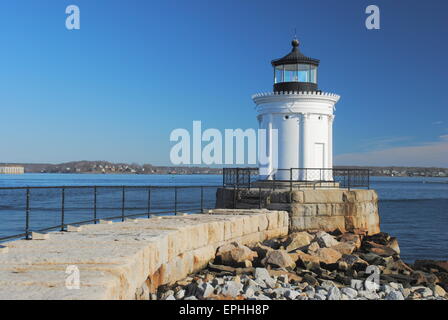 Portland Breakwater faro, aka "bug", South Portland Maine Foto Stock