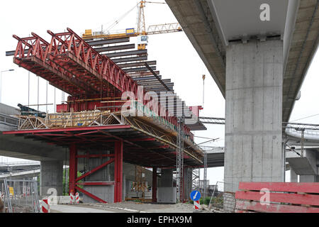 Costruzione di ponti ponteggi Foto Stock