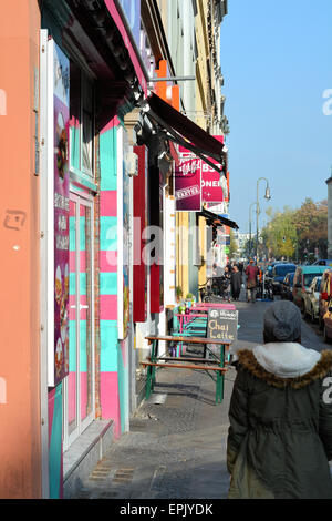 Strada di Berlin-Neukölln Foto Stock