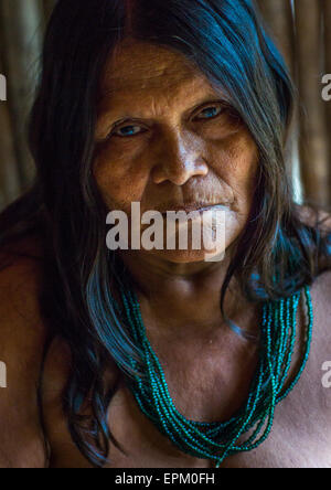 Panama, Provincia di Darien, Puerta Lara, donna di Wounaan comunità native Foto Stock