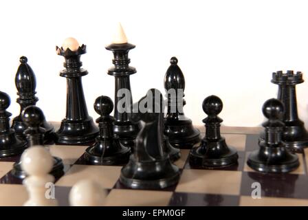 L'immagine di un punto in una partita a scacchi Foto Stock