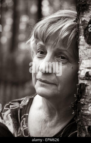 Donna maggiore Foto Stock