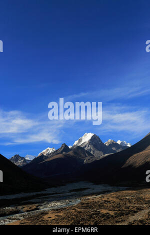 Lobuche East mountain, campo base Everest trek, Parco Nazionale di Sagarmatha, Sito Patrimonio Mondiale dell'UNESCO, Solu-Khumbu distretto, Foto Stock