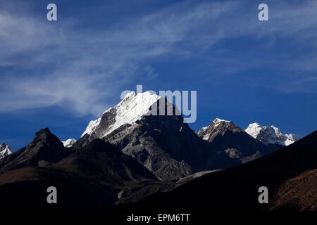 Lobuche East mountain, campo base Everest trek, Parco Nazionale di Sagarmatha, Sito Patrimonio Mondiale dell'UNESCO, Solu-Khumbu distretto, Foto Stock