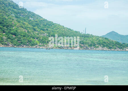 Una vista Iland da koh nguyen a Koh Tao, Thailandia Foto Stock