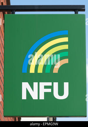 NFU National Farmers Union segno, Spilsby Lincolnshire, England, Regno Unito Foto Stock