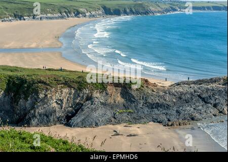 Il Galles. Pembrokeshire. Whitesands beach. Cymru. Regno Unito. Regno Unito Foto Stock