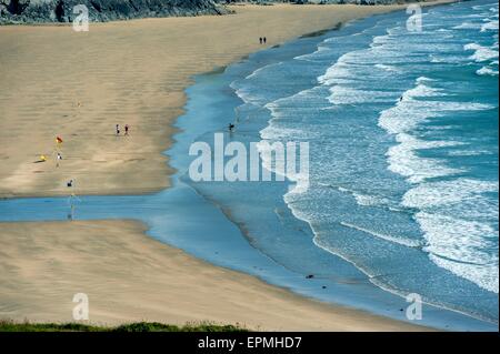 Il Galles. Pembrokeshire. Whitesands beach. Cymru. Regno Unito. Regno Unito Foto Stock