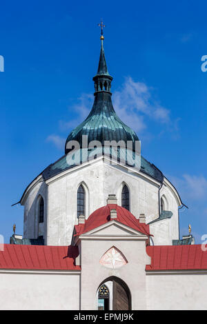 Chiesa del pellegrinaggio di San Giovanni Nepomuceno Zelena Hora, Zdar nad Sazavou Repubblica Ceca Europa Foto Stock