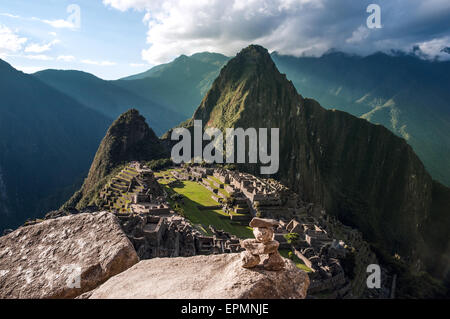 Machu Picchu, Ande, Valle Sacra, Perù Foto Stock