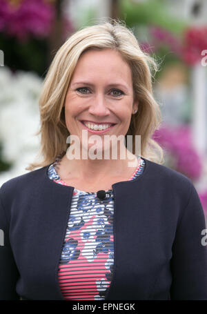 Sophie Raworth,TV newscaster e giornalista della RHS Chelsea Flower Show 2015 Foto Stock