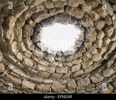 La preistoria. Età del rame. Tomba circolare. Interno. Los Millares. Sito archeologico. Vicino a Santa Fe de Mondujar. Almeria. Andalusia. Spagna. Foto Stock