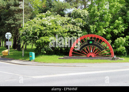 Ingresso Thoresby colliery l'ultima lavorazione profonda miniera nel Nottinghamshire e a causa di chiudere nel luglio 2015 Foto Stock