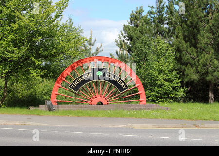 Ingresso Thoresby colliery edwinstowe l'ultima lavorazione profonda miniera nel Nottinghamshire e a causa di chiudere nel luglio 2015 Foto Stock