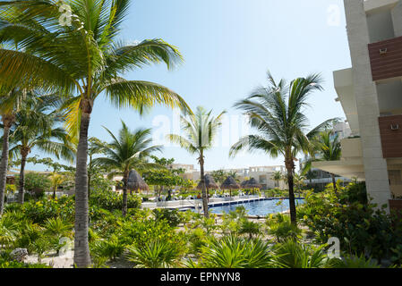 L amata Hotel Playa Mujeres, Messico, si trova appena a nord di Cancun. Si tratta di un lusso all-inclusive beach resort di proprietà del gruppo di eccellenza. Foto Stock