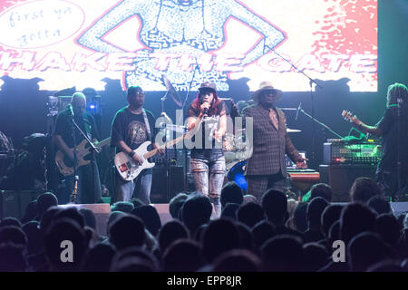 George Clinton & il Parlamento Funkadelic a O2 Academy, Newcastle Upon Tyne, Regno Unito il 24 aprile 2015 Foto Stock