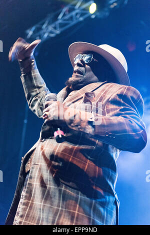 George Clinton & il Parlamento Funkadelic a O2 Academy, Newcastle Upon Tyne, Regno Unito il 24 aprile 2015 Foto Stock