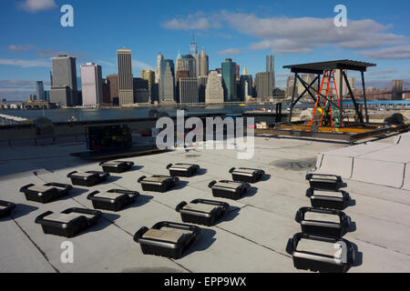 Watertower tre scultura Tom Fruin Brooklyn NY Foto Stock