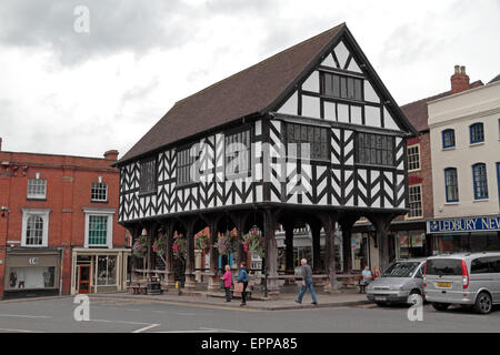 Il mercato Casa, costruita nel 1617 in Ledbury, Herefordshire, UK. Foto Stock