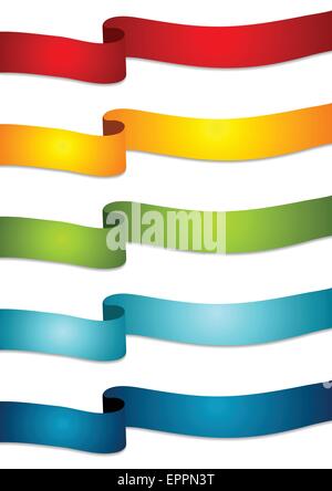 Colorato nastri astratta. Vettore nastri ondulati Illustrazione Vettoriale