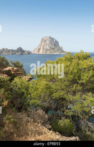 Ibiza Es Vedra e Vedranell da costa Foto Stock