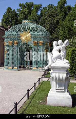 Pergolato giardini di Sans Souci Palace, Potsdam Foto Stock