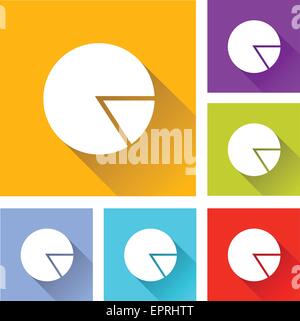 Illustrazione di design piatto impostare le icone per torta Illustrazione Vettoriale