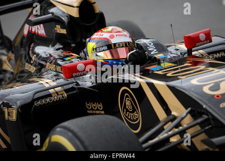 Monte Carlo, Monaco. 21 Maggio, 2015. Pastor Maldonado (VEN), Team Lotus F1, durante una sessione di prove libere a Monaco Formula 1 Grand Prix, Monte Carlo. Credito: Kevin Bennett/Alamy Live News Foto Stock