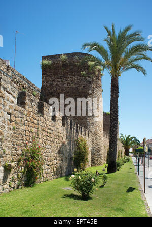 Parete della città di Plasencia, Caceres, Extremadura. Spagna Foto Stock