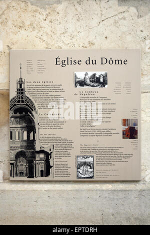 Sezione poster raffiguranti la chiesa a cupola o Eglise du Dome Invalides Parigi Foto Stock