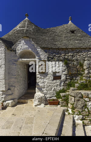 Trullo Siamese, trulli, Alberobello, Puglia, Italia, patrimonio mondiale dell UNESCO Foto Stock