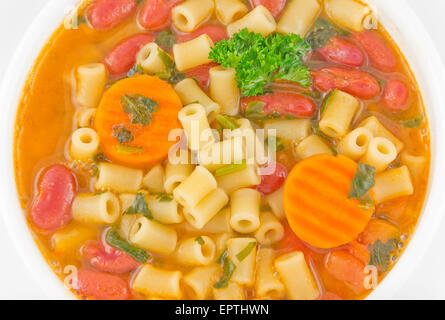 Tutti italiani preferiti minestra di fagioli, pasta fagioli Foto Stock